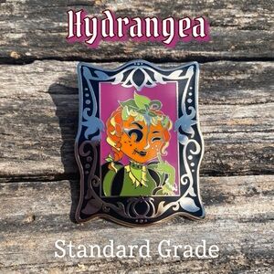 🌙 Gothic Ladies of Crescent Manor Hydrangea Pumpkin Halloween Enamel Pin